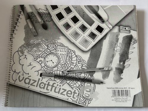 Vázlatfüzet B/4 120g spirálozott félfamentes 30 lapos
