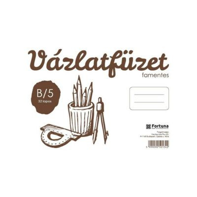 Vázlatfüzet spirálozott FORTUNA B/5 170 gr 32 lapos famentes