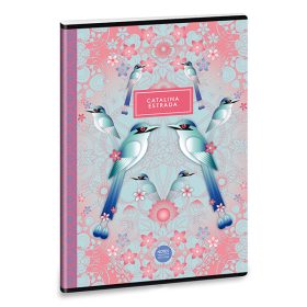   Füzet Ars Una Catalina Estrada A/4 40 lapos Extra kapcsos vonalas jégmadár