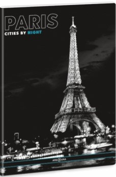 Füzet Ars Una A/4 40 lapos extra kapcsos vonalas Paris cities by night
