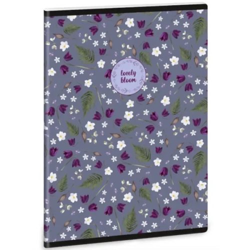 Füzet ARS UNA A/5 40 lapos extra kapcsos vonalas lovely bloom bluebells UTOLSÓ DARAB