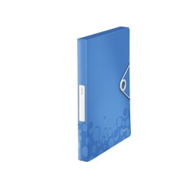 Gumis mappa LEITZ Wow Jumbo A/4 műanyag 30mm kék