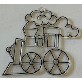   Fényvarázs forma fekete színű kontúrral "Mozdony" UTOLSÓ DARAB