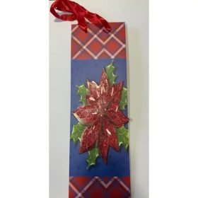   Italtasak karácsonyi 3D glitteres szalagfüles 11,5 x 35 x 9 cm UTOLSÓ DARABOK