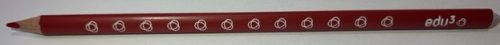 Színes ceruza EDU3 háromszögletű szóló piros