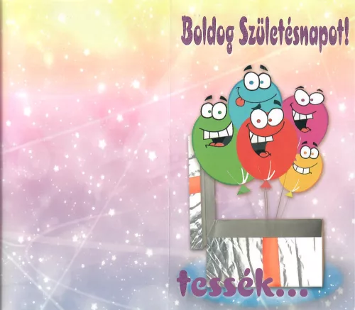 Képeslap Boldog Születésnapot borítékkal  F 13-03