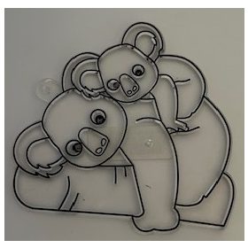   Fényvarázs forma fekete színű kontúrral "Koala" UTOLSÓ DARAB