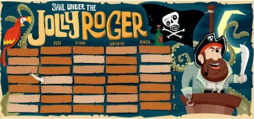 Órarend AUS egylapos kétoldalas Jolly Roger KIFUTÓ TERMÉK