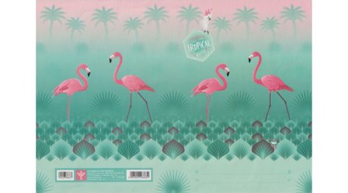 Füzetborító A/5 papírbetétes 300x210 mm Ars Una Pink Flamingo UTOLSÓ DARABOK