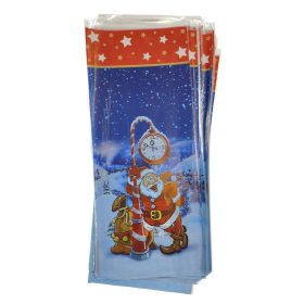 Mikulászacskó/tasak műanyag 15x35 cm Órás 1 db