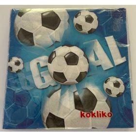   Szalvéta Focis 2 rétegű 33x33 cm 20 darabos SÉRÜLT CSOMAGOLÁSÚ