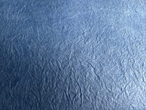 Merített papír gyűrt 80x60 cm vízkék 1 ív KIFUTÓ TERMÉK