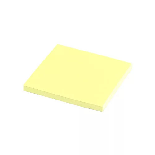 Jegyzettömb, ragasztó nélkül tapadó, 75x75mm, 100lap, Static, neon sárga