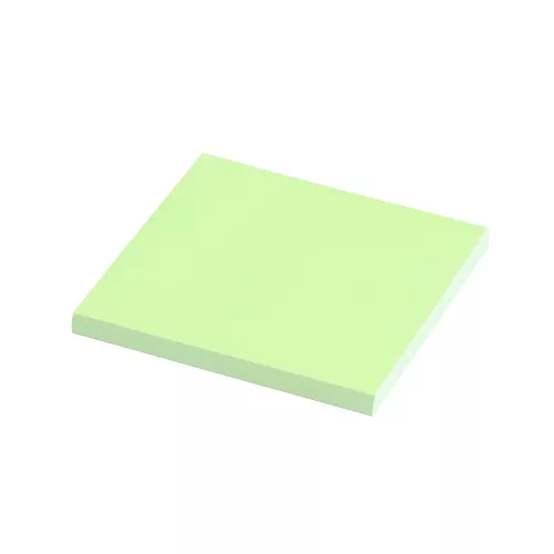 Jegyzettömb, ragasztó nélkül tapadó, 75x75mm, 100lap, Static, neon zöld