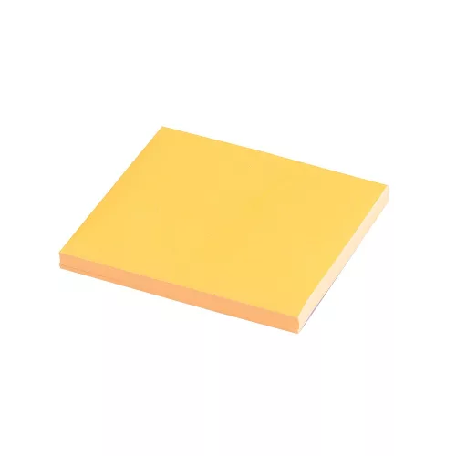 Jegyzettömb, ragasztó nélkül tapadó, 75x75mm, 100lap, Static, neon narancs