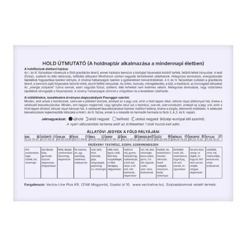 Asztali naptár FORTUNA TA23 álló fehér lapos holdfázissal 2026.