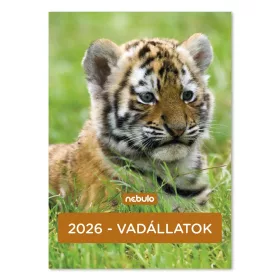 Falinaptár spirálozott NEBULO B/4 álló Vadállatok 2026.
