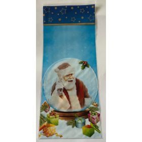 Mikulászacskó/tasak műanyag 15x35 cm Gömbös 1 db