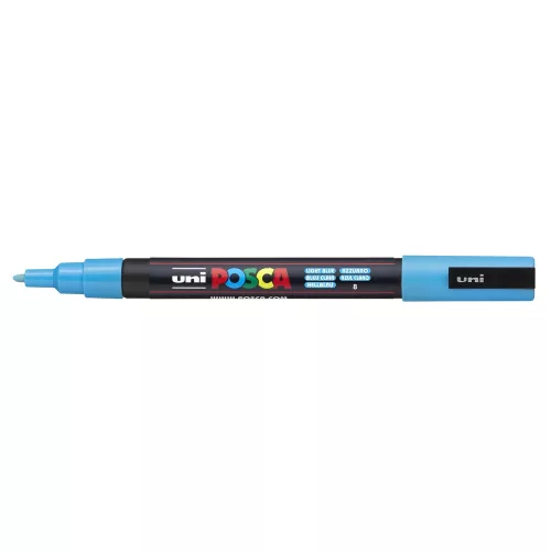 Dekormarker 0,9-1,3mm, Uni Posca PC-3M világoskék