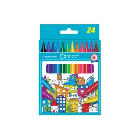  Rostirón, filctoll készlet, Connect, kerek test, 24 klf. szín