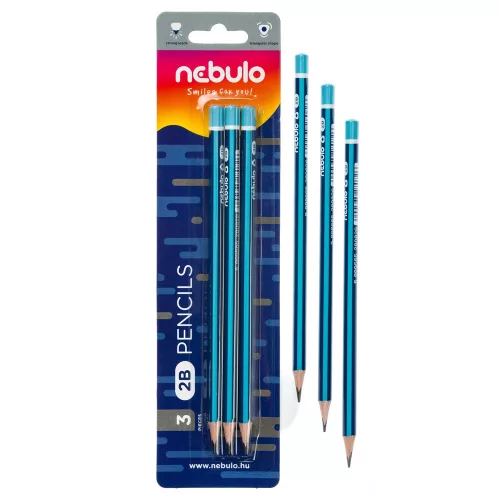 Grafitceruza 2B, 3 db-os, Nebulo