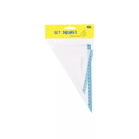   Vonalzókészlet, háromszög 10 cm és 14cm, ( 45°/60° ) 2 db/bliszter Educa