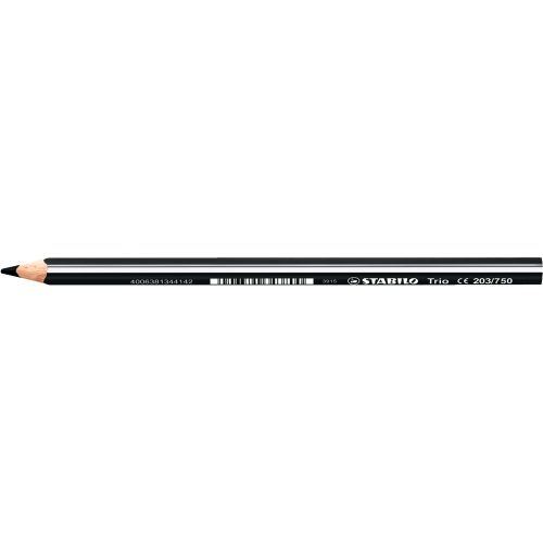 Színes ceruza vastag háromszögletű STABILO TRIO 203/750 fekete