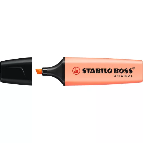 Szövegkiemelő 2-5mm, vágott hegyű, STABILO Boss original Pastel barack