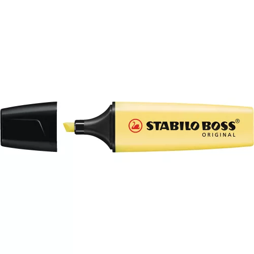 Szövegkiemelő 2-5mm, vágott hegyű, STABILO Boss original Pastel vanília