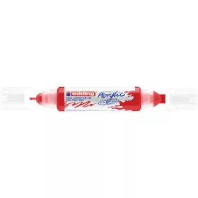   Akril marker 2-3mm, és 5-10mm, 3D kétvégű Edding 5400 piros