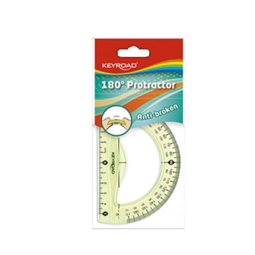 Szögmérő műanyag 10 cm 180° Keyroad KR971053