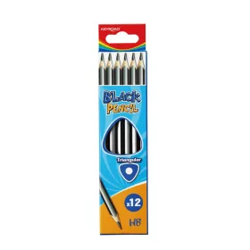   Grafitceruza HB, háromszögletű 12 db/bliszter Keyroad Black