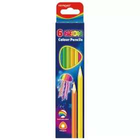   Színes ceruza készlet háromszögletű Keyroad Neon 6 klf. neon szín