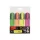 Szövegkiemelő készlet vágott hegyű,lapos test 4 db/bliszter Keyroad Fluo neon színek