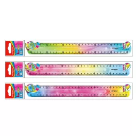 Vonalzó 30 cm, flexibilis Keyroad Flex Draw színátmenetes