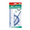 Vonalzókészlet 20 cm vonalzó, szögmérő, 45° és 60° háromszög vonalzók 4 db/bliszter Keyroad
