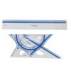 Vonalzókészlet 20 cm vonalzó, szögmérő, 45° és 60° háromszög vonalzók 4 db/bliszter Keyroad