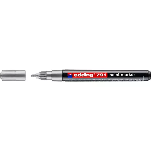 Lakkmarker 1-2mm, kerek Edding 791 ezüst
