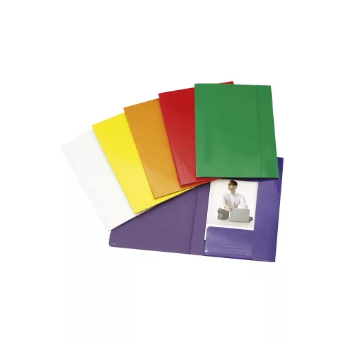 Gumis mappa A4, 600g. FC karton Glossy sárga