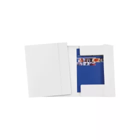 Gumis mappa A4, 600g. FC karton Glossy fehér