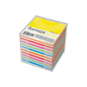   Kockatömb transzparens tartóban színes pasztell és intenzív 9x9x9cm, Fornax