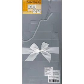   Ajándékdoboz ezüst Folded Wine Box 344x82x82 mm UTOLSÓ DARABOK