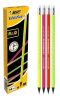 Grafitceruza BIC Evolution 655 Fluo HB hatszögletű hajlékony radíros UTOLSÓ DARAB