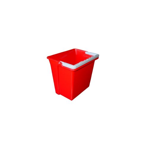 Vödör 6 literes műanyag szögletes Ecofix piros