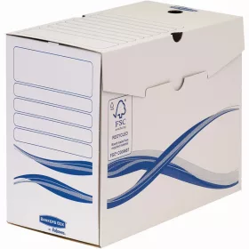   Archiváló doboz A4, 150mm, Fellowes® Bankers Box Basic, 10 db/csomag, kék-fehér
