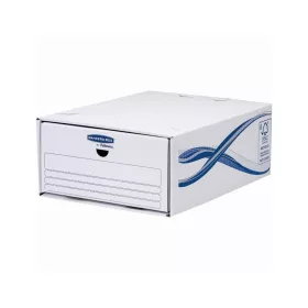   Fiókos irattároló, fiók, karton, 135 x 279 x 362 mm, Fellowes® Bankers Box Basic, 5 db/csomag, kék-fehér