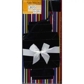   Ajándékdoboz színes csíkos Folded Wine Box 344x82x82 mm UTOLSÓ DARAB