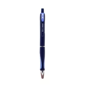   Golyóstoll nyomógombos Bluering® V5 kék test gumírozott fogó, írásszín kék
