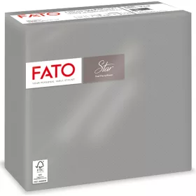   Szalvéta 2 rétegű 38 x 38 cm 40 lap/cs Fato Star szürke_82991900