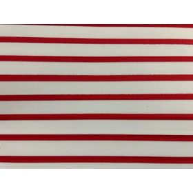 Moosgumi/dekorgumi lap A/4 piros/fehér csíkos 1 db